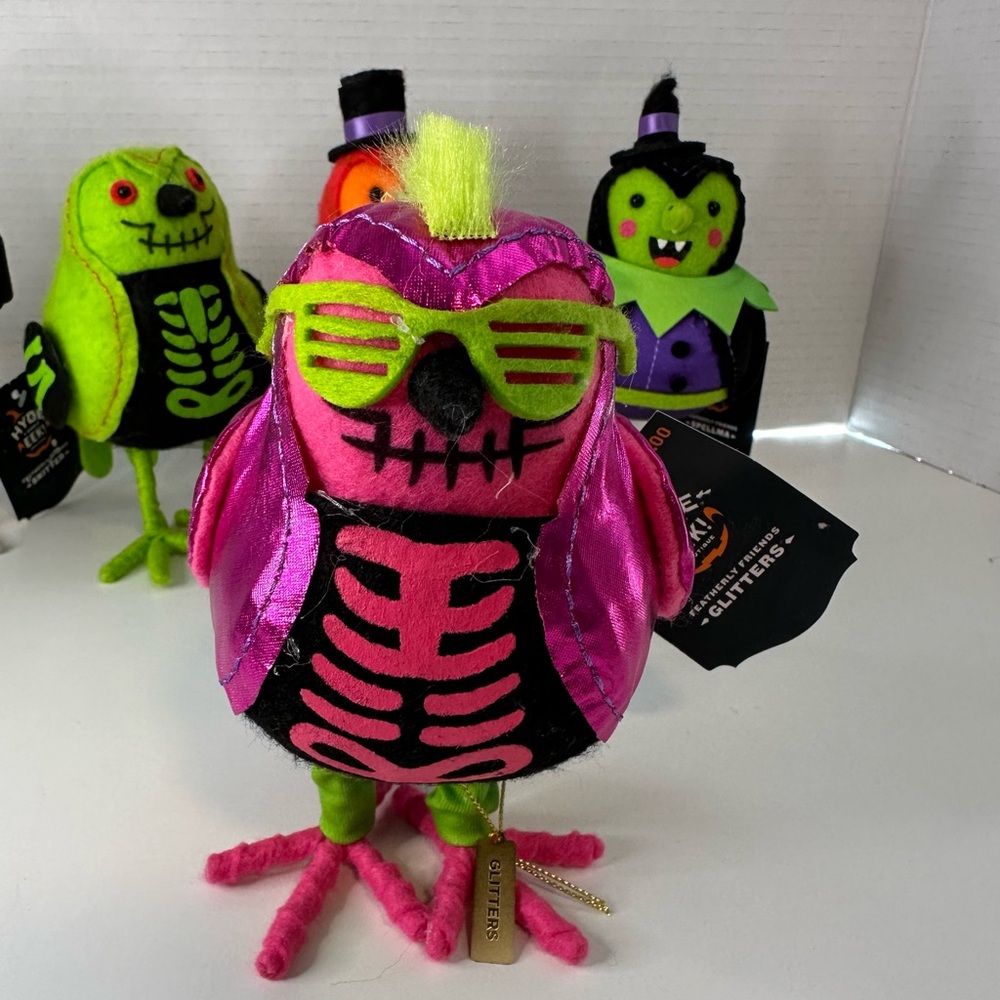 Hyde And Eek Halloween Birds: Skitter, X-Ray, Gourdon, Spellma, Glitters - Picture 6 of 6